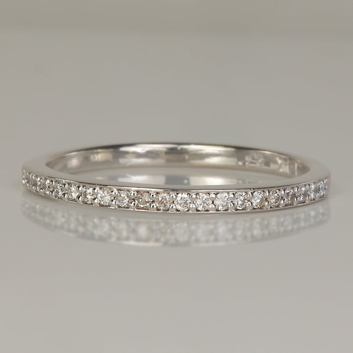 estate diamond band in white gold