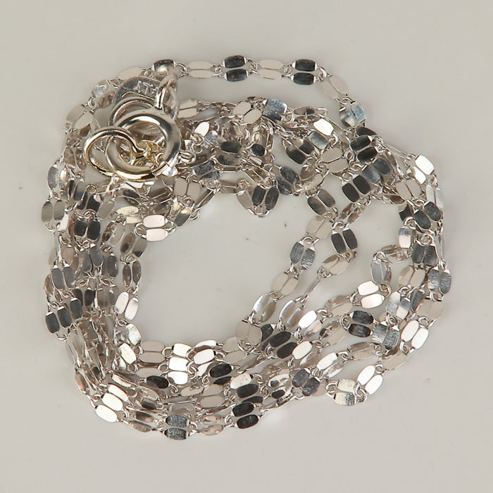 white gold estate sparkle link chain