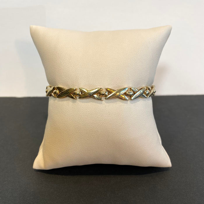 x link yellow gold bracelet