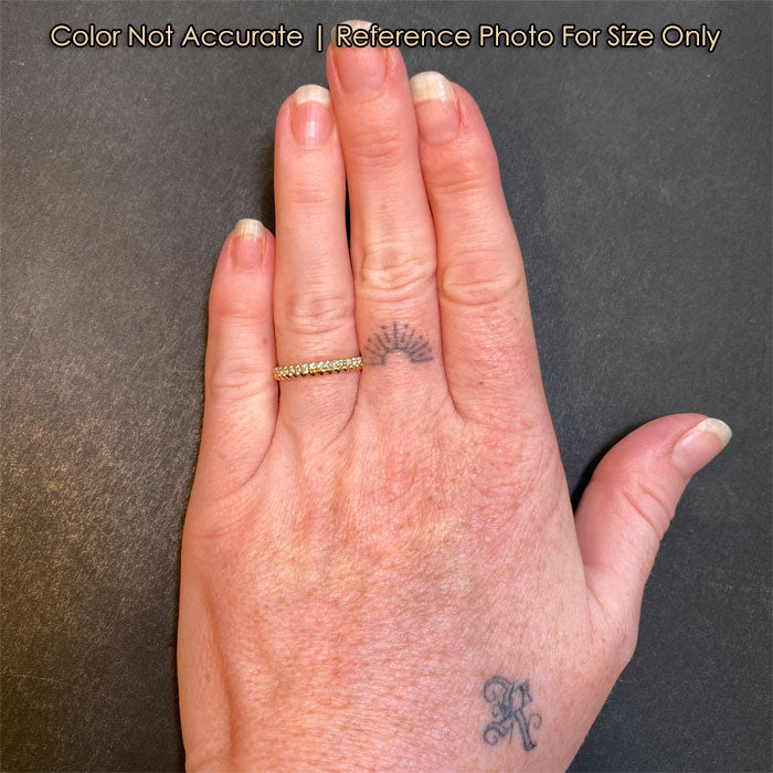 size reference of heart and diamond gold ring