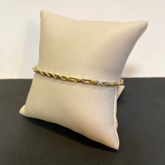 14k yellow gold rope bracelet