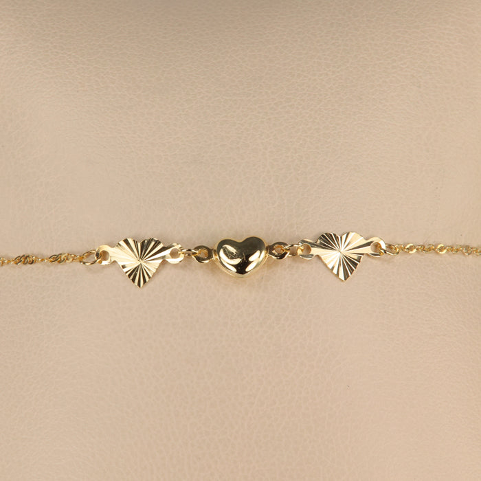estate gold bracelet with hearts