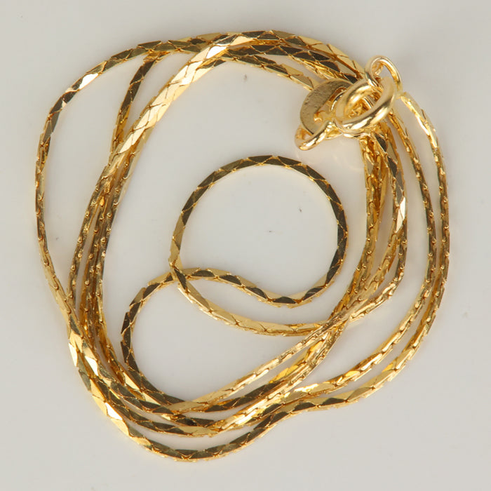 Cobra link yellow gold chain 