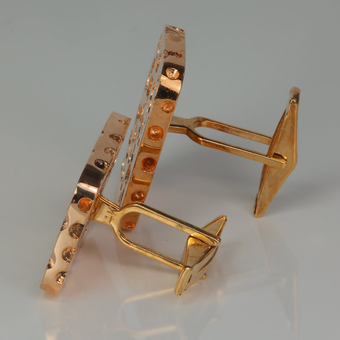 cufflink pair yellow gold 