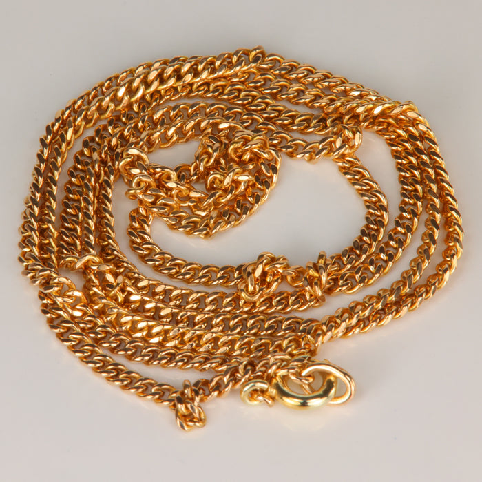 estate yellow gold curb link chain