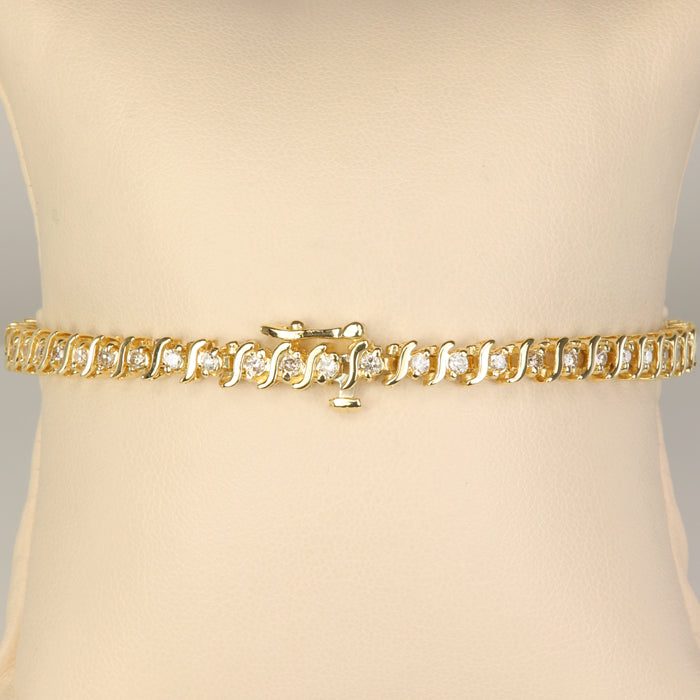 diamond bracelet in yellow gold 