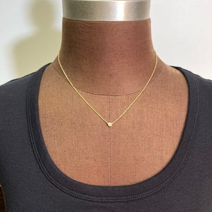 yellow gold and diamond pendant necklace 