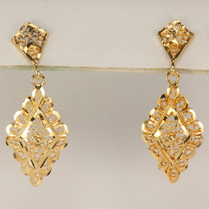 gold filigree earrings 