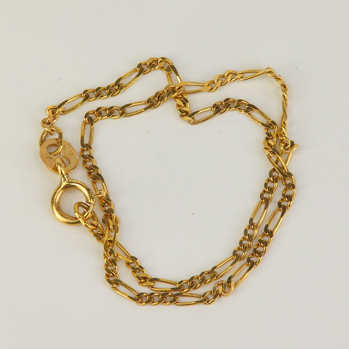 estate gold bracelet figaro link style