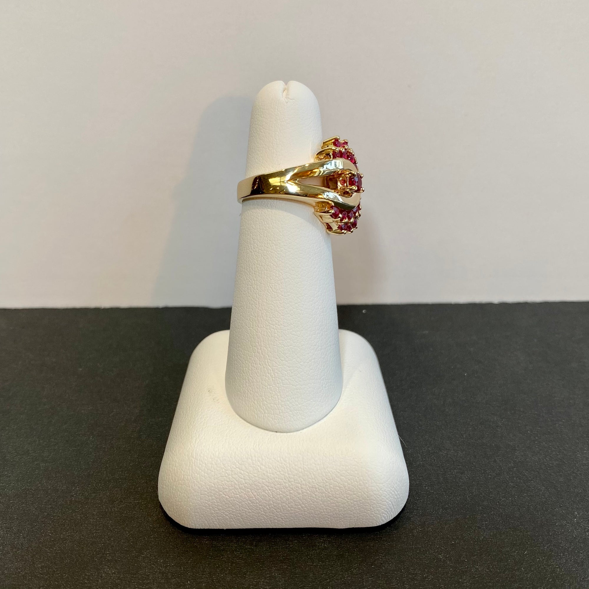 ruby and yellow gold ring