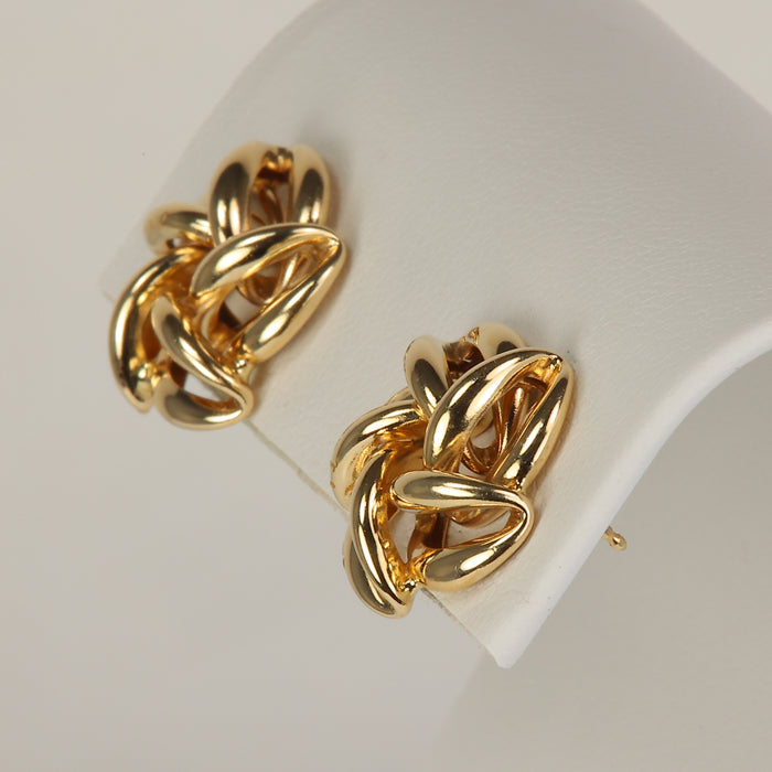 yellow gold pinwheel earrings 