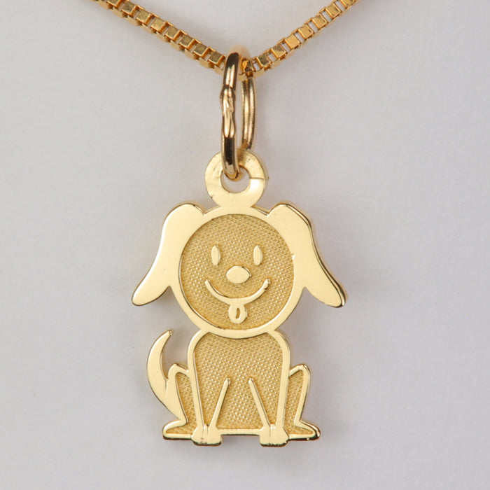 gold puppy dog pendant