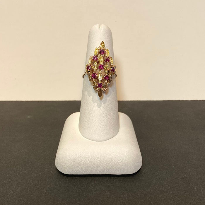 10k yellow gold ruby ring 