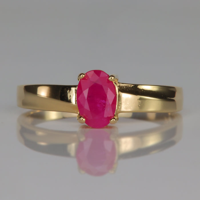 yellow gold and ruby ring