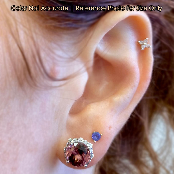 zircon and diamond earring size