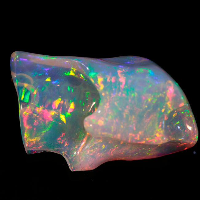 Rainbow Colors Freeform Sculpture Opal Gemstone 32.40 Carats