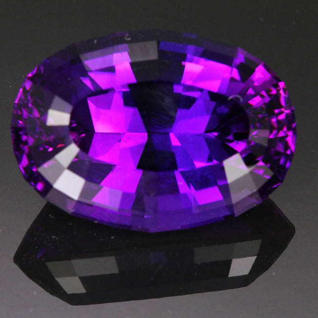 Purple Oval Brilliant Cut Amethyst Gemstone 61.85 Carats