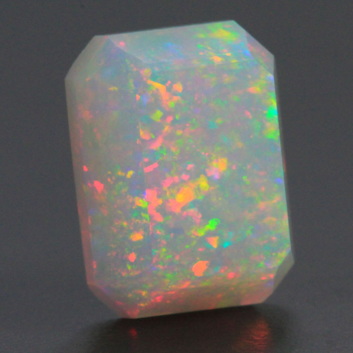 Emerald Cut Faceted Welo Ethiopian Opal Gemstone
