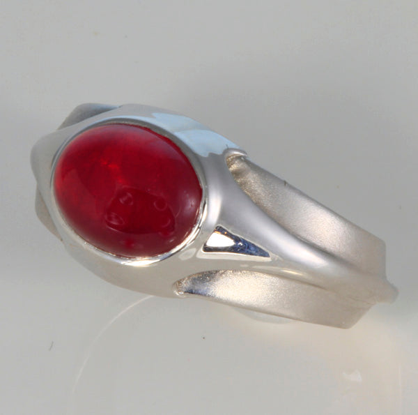 Gent's Enhanced Ruby Ring 5.78 Carat