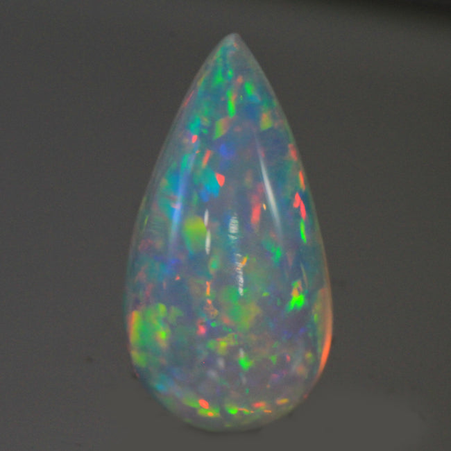 Vivid Colros Pear Shaped Welo Ethiopian Opal Gemstone 9.15 Carat