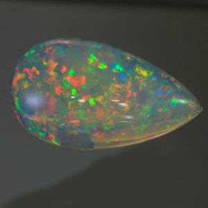 Vivid Colors Pear Shaped Cabochon Opal Gemstone 21.68 Carats