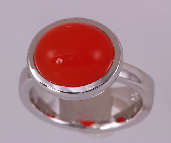 Ladies&#39; Sterling Carnelian Ring Designed by Christopher Michael