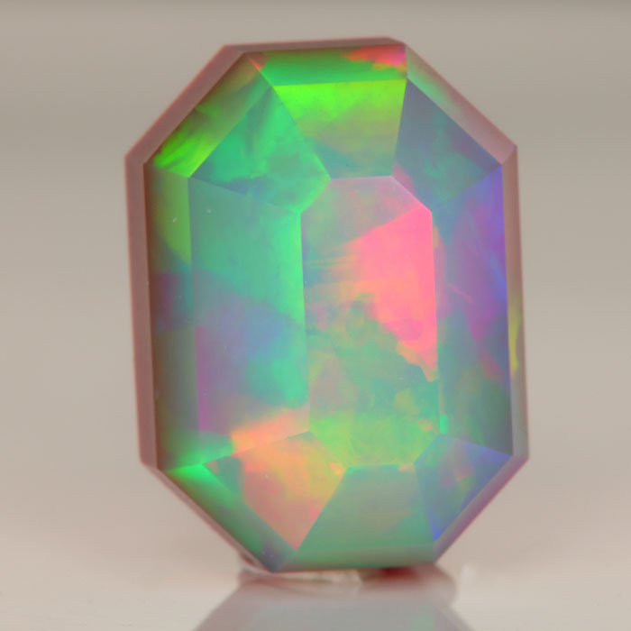 Faceted Step Cut Opal Gemstone 3.56cts