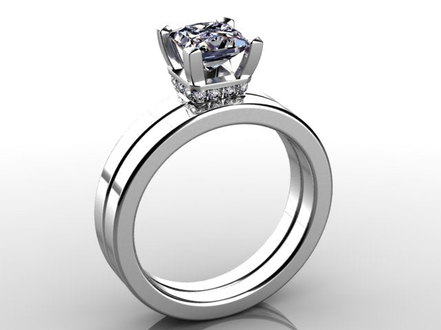 Princess Diamond Engagement Ring From the Christopher Michael Collection