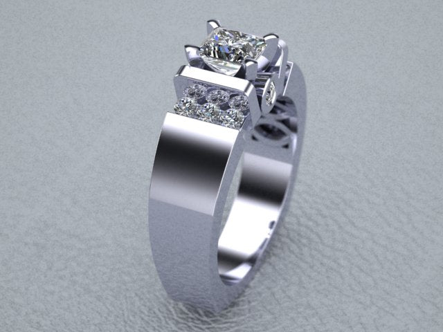 Princess Cut Engagement Ring by Christopher Michael