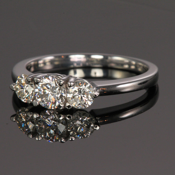 9.) (Limited Time Price Reduction) 14K White Gold Diamond Ring .98 Carats