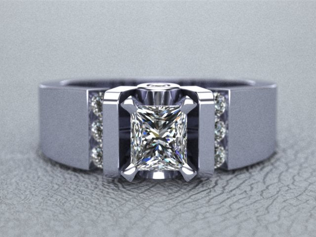 Princess Cut Engagement Ring by Christopher Michael
