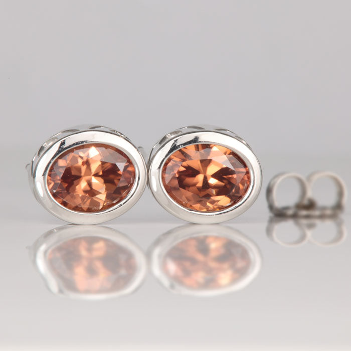 Oval Imperial Zircon Stud Earrings