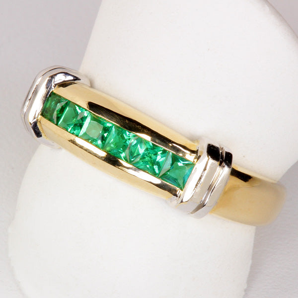 Estate Ring with Synthetic Emerald in 14kt