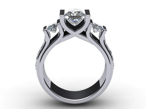 Custom Designed Princess Cut Engagement Ring Designed By Christopher Michael