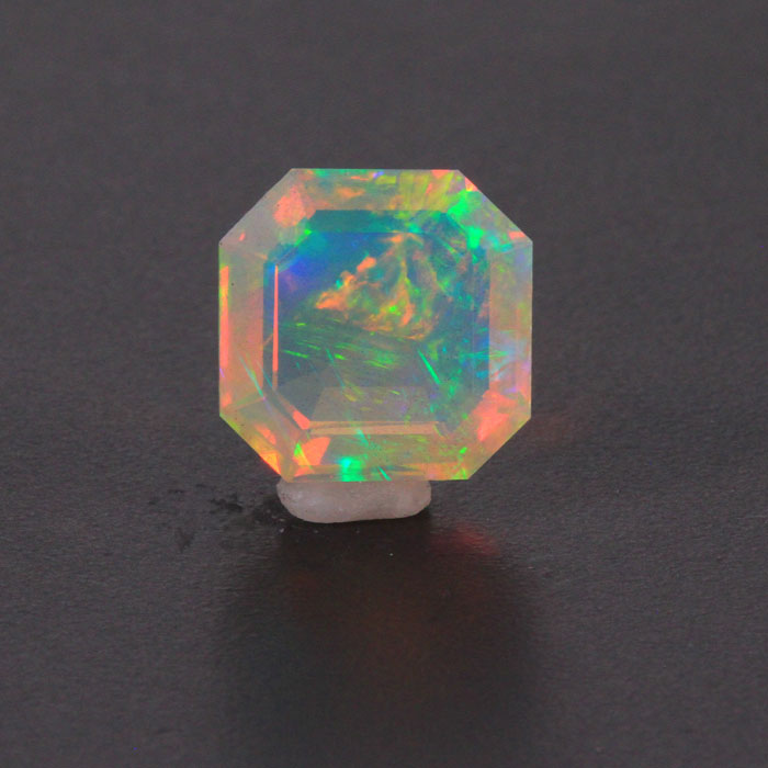 William C. Only Faceted Square Stepped Crystal Welo Opal Gemstone 9.23 Carats