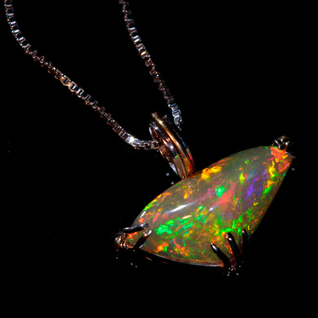 Hand Wired Welo Opal Pendant 4.75 Carats