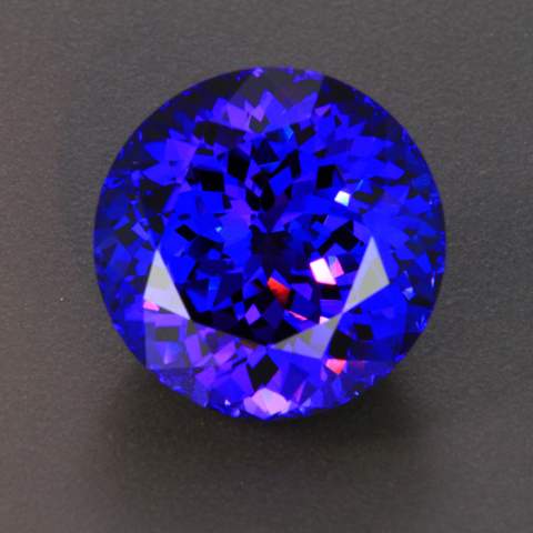 Blue Violet Round Tanzanite Gemstone 53.65 Carats