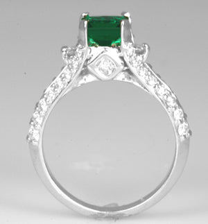 Custom Princess Engagement Ring For Princess Cut Diamond