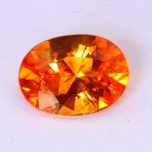 Orange Oval Sapphire 1.26 Carat