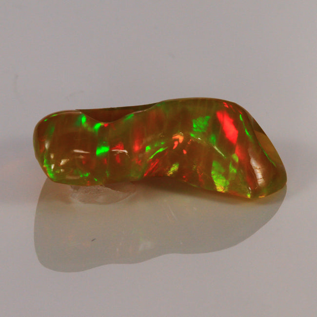 Vivid Colors Freeform Carved Welo Opal Gemstone 16.20 Carats