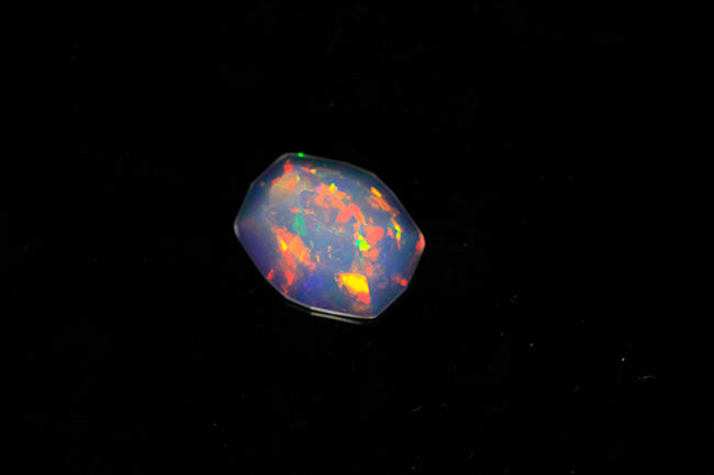 Vivid Colors Faceted Cushion Welo Opal Gemstone  5.66 Carats