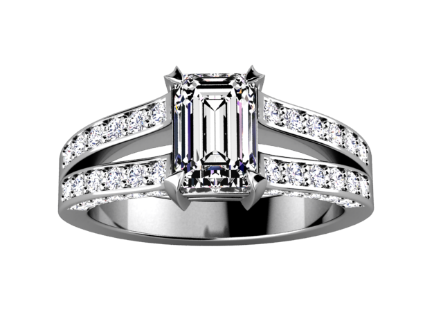 Christopher Michael Split Shank Engagement Ring
