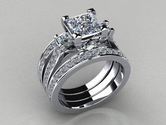 Diamond Bridal Set Designed By Christopher Michael