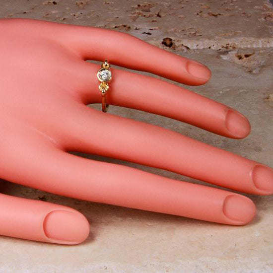14K Yellow Gold Diamond Ring Designed By Christopher Michael On Manikin