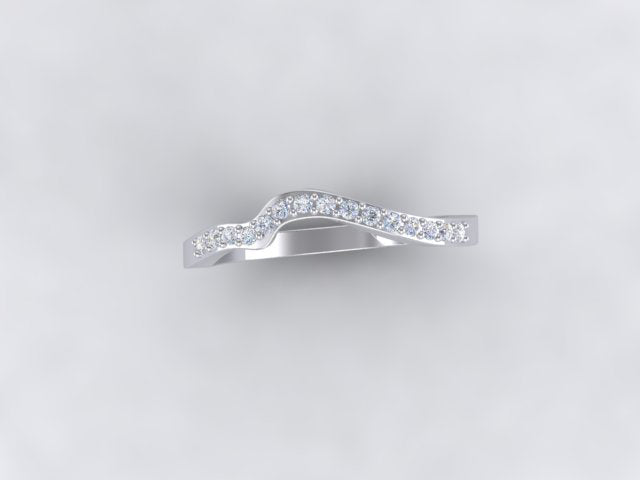 Custom Engagement Ring in 14kt White Gold