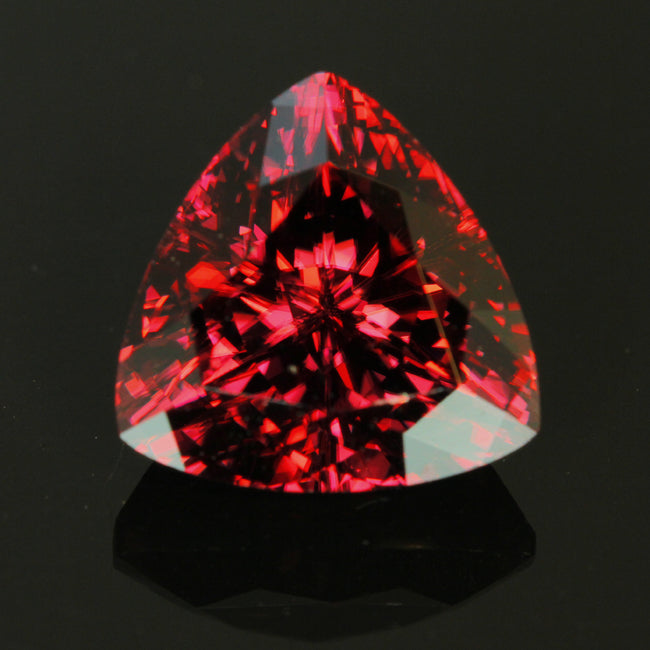 Red Trilliant Cut Zircon Gemstone  8.88 Carats