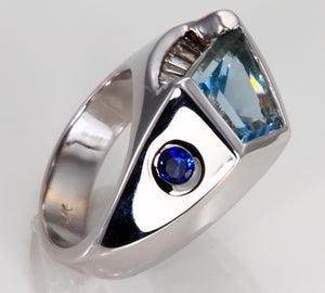 Aquamarine Ring Designed by Christopher Michael 3.82 ct.