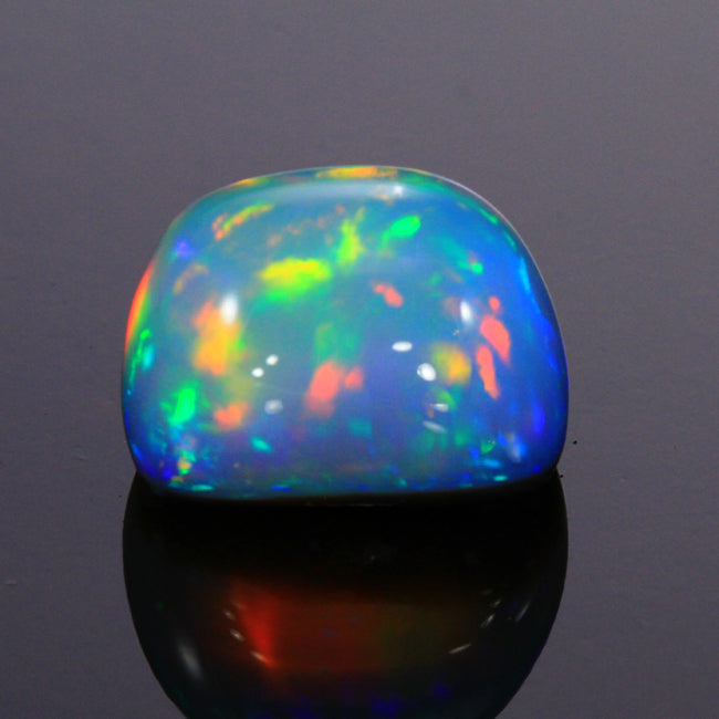 Vivid Colors Loaf Cut Cabochon Welo Opal Gemstone 11.15 Carats
