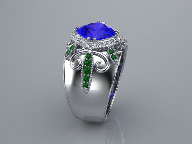 Tanzanite Ring With Diamond 