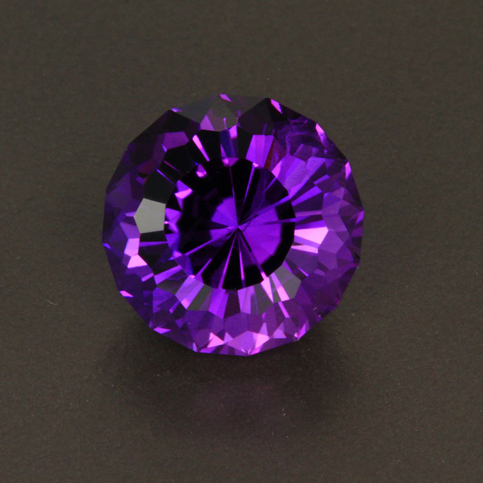 Violet Portuguese Round Brilliant Amethyst Gemstone 10.88 Carats